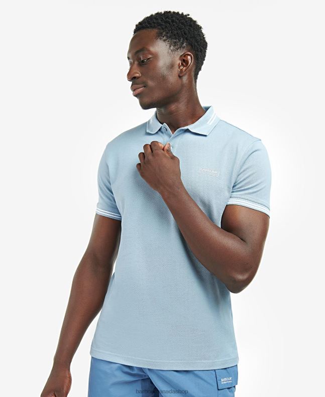 Barbour Clothing Men Mauve Essential Tipped Polo Shirt 2BB2F647