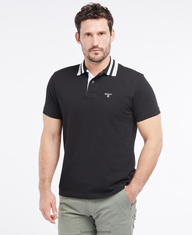 Barbour Clothing Men Navy Hawkeswater Tipped Polo Shirt 2BB2F699