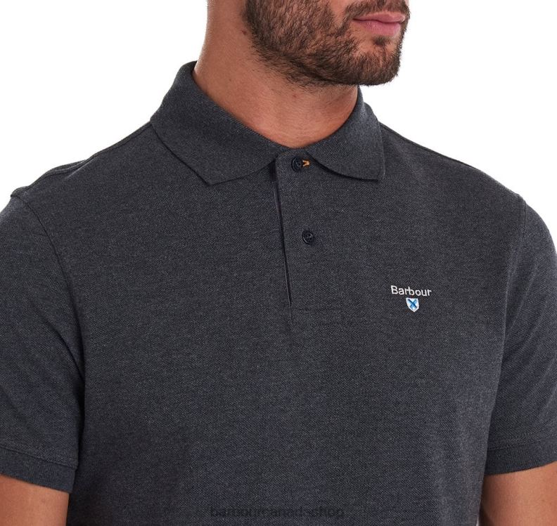 Barbour Clothing Men Night Sky/Olive Night Tartan Poloshirt Pique 2BB2F545