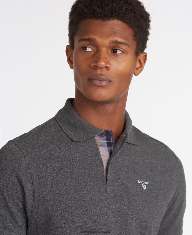 Barbour Clothing Men Night Sky/Olive Night Tartan Poloshirt Pique 2BB2F545