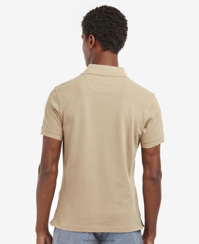 Barbour Clothing Men Sky Marl/Dress Tartan Pique Polo Shirt 2BB2F600