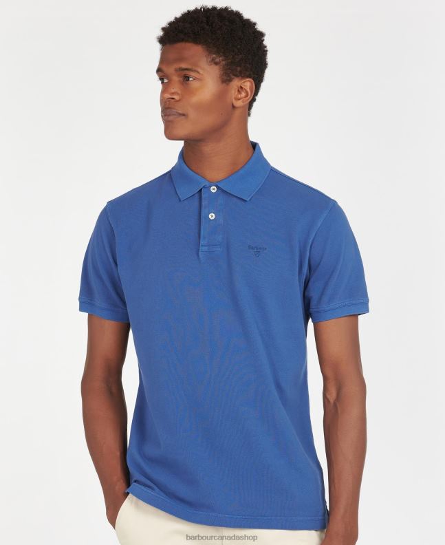 Barbour Clothing Men Sky Washed Sports Polo Shirt 2BB2F564