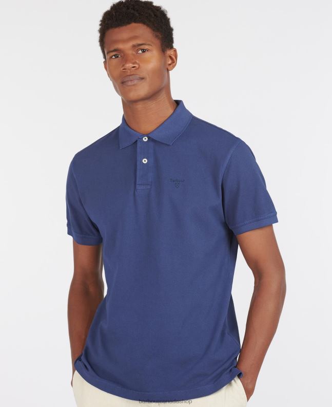 Barbour Clothing Men Sky Washed Sports Polo Shirt 2BB2F589