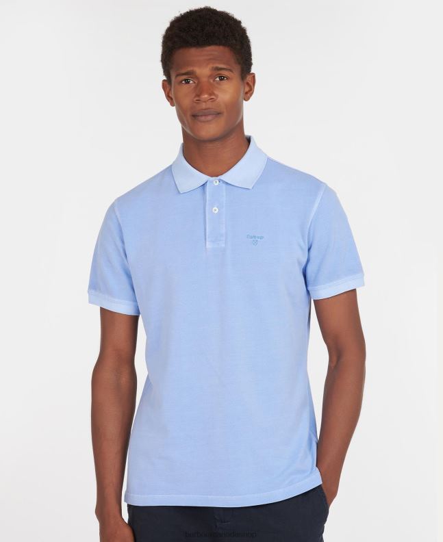 Barbour Clothing Men Sky Washed Sports Polo Shirt 2BB2F595