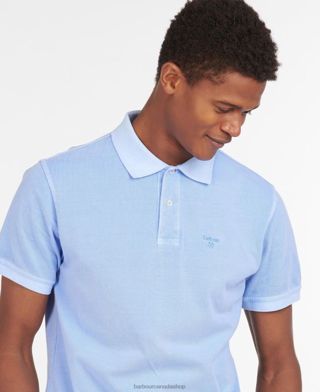 Barbour Clothing Men Sky Washed Sports Polo Shirt 2BB2F595
