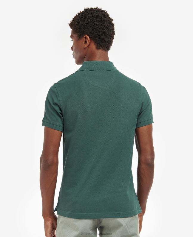 Barbour Clothing Men Washed Stone Tartan Pique Polo Shirt 2BB2F613