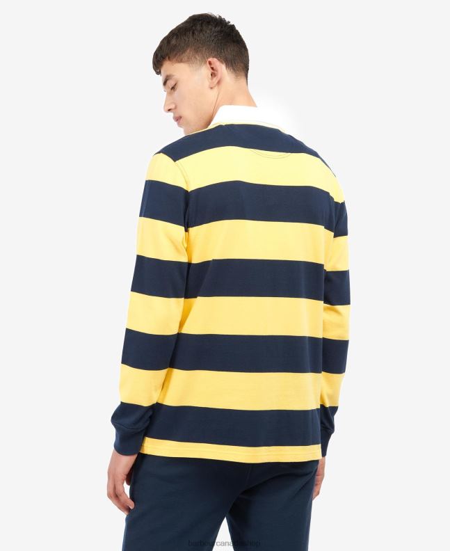 Barbour Clothing Men Whisper White Hollywell Striped Rugby Shirt 2BB2F706