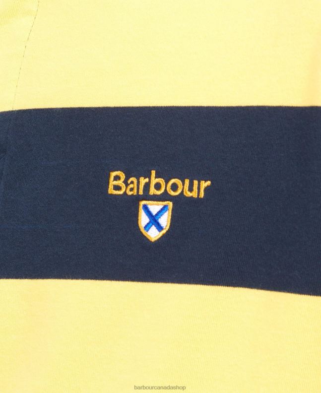 Barbour Clothing Men Whisper White Hollywell Striped Rugby Shirt 2BB2F706