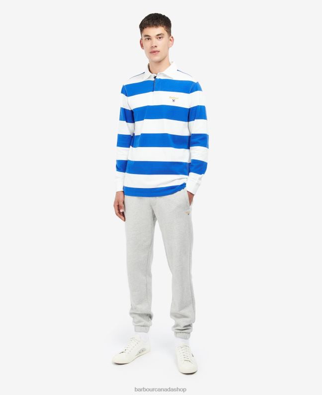 Barbour Clothing Men Whisper White Hollywell Striped Rugby Shirt 2BB2F725