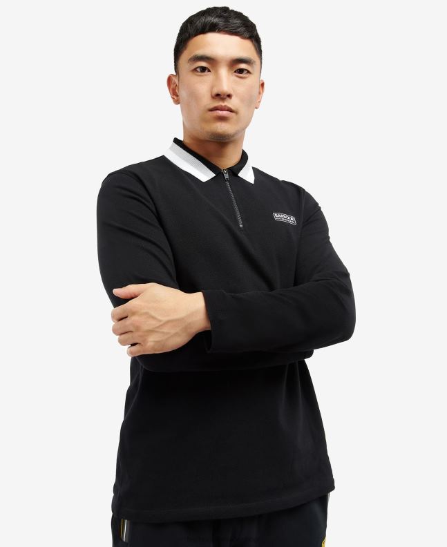 Barbour Clothing Men White Adisham Long Sleeve Polo Shirt 2BB2F681