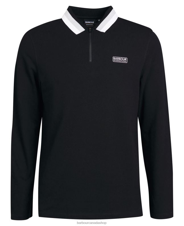 Barbour Clothing Men White Adisham Long Sleeve Polo Shirt 2BB2F681