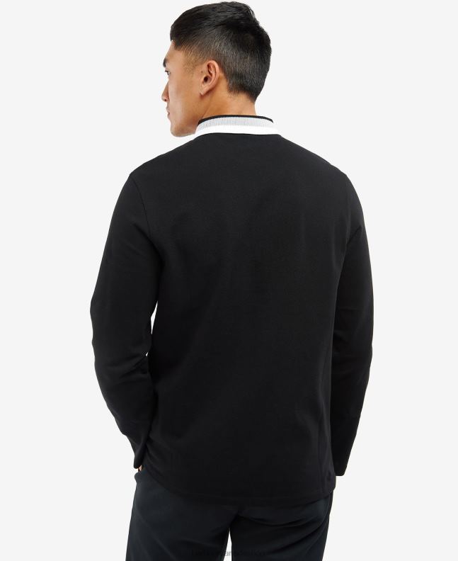 Barbour Clothing Men White Adisham Long Sleeve Polo Shirt 2BB2F681