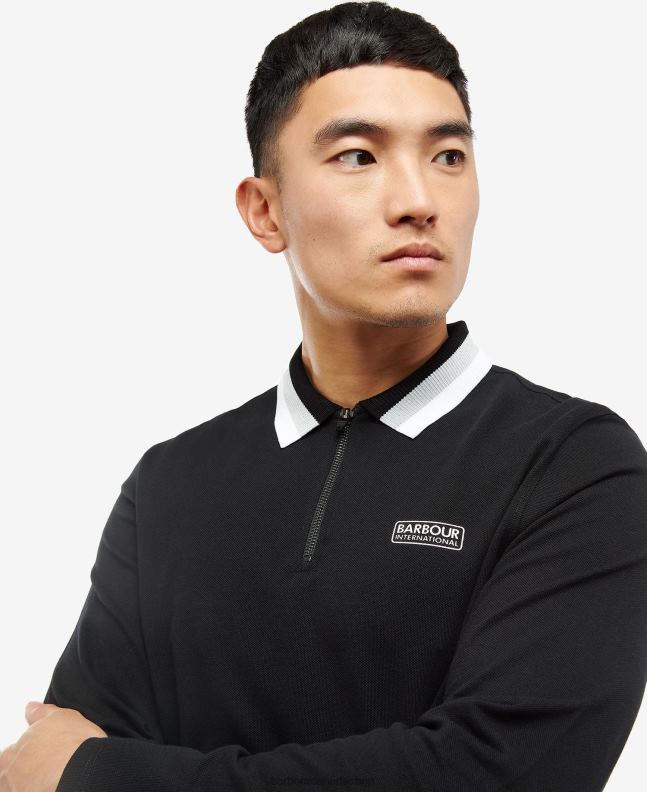 Barbour Clothing Men White Adisham Long Sleeve Polo Shirt 2BB2F681