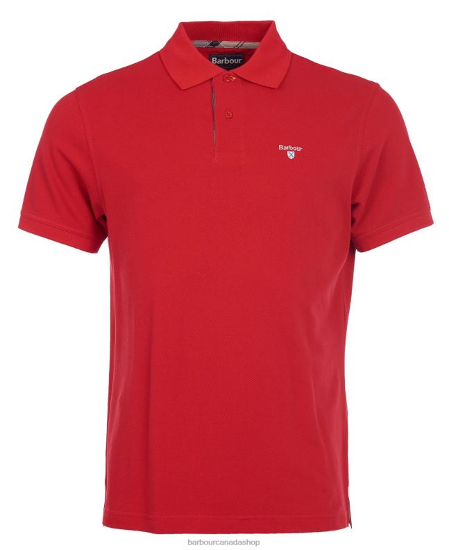 Barbour Clothing Men White/Greystone Tartan Pique Polo Shirt 2BB2F734