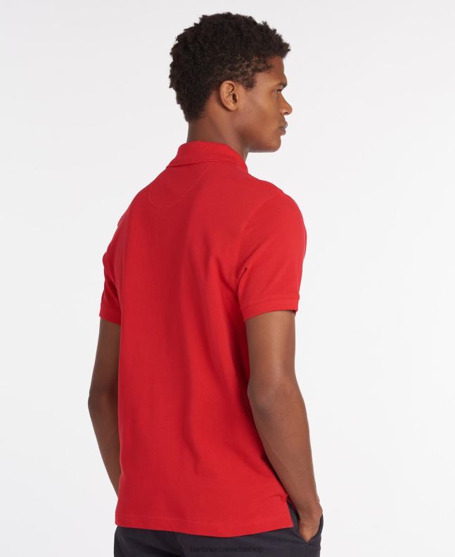 Barbour Clothing Men White/Greystone Tartan Pique Polo Shirt 2BB2F734