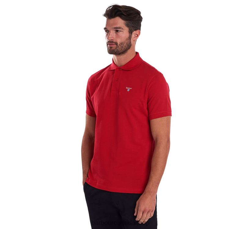 Barbour Clothing Men White/Greystone Tartan Pique Polo Shirt 2BB2F734