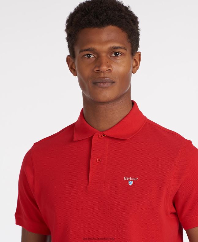 Barbour Clothing Men White/Greystone Tartan Pique Polo Shirt 2BB2F734