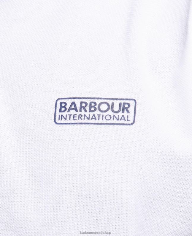 Barbour Clothing Men White/Night Sky Short Sleeve Tipped Sports Colla Polo Shirt 2BB2F683