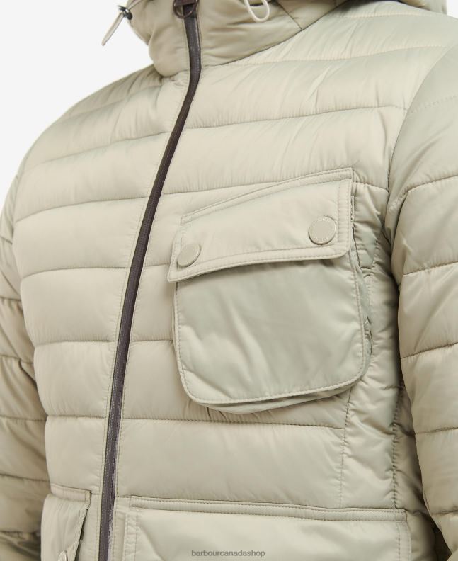 Barbour Clothing Men Black Racer Ouston Hooded Quilted Jacket 2BB2F147