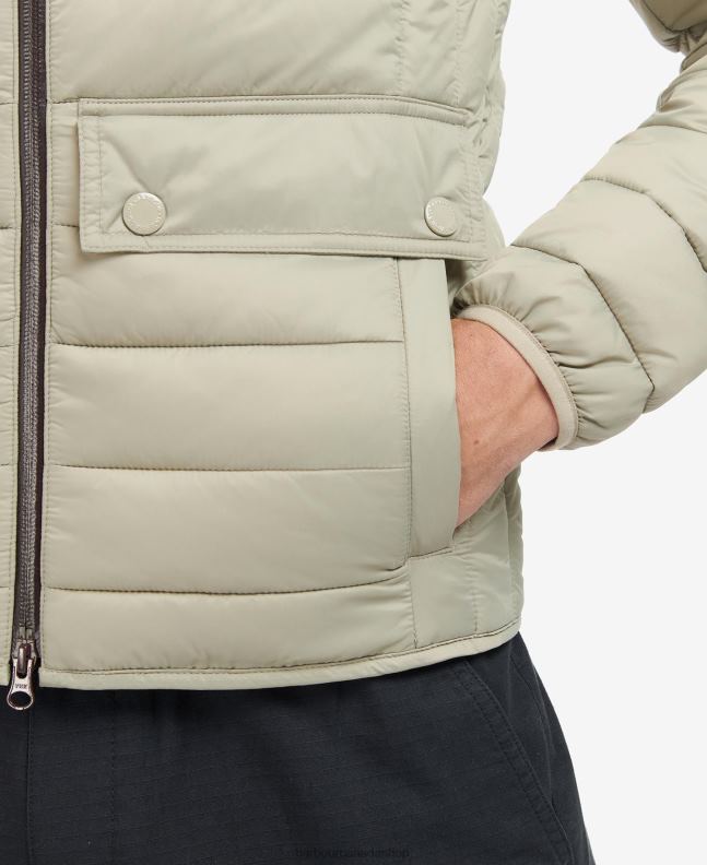 Barbour Clothing Men Black Racer Ouston Hooded Quilted Jacket 2BB2F147