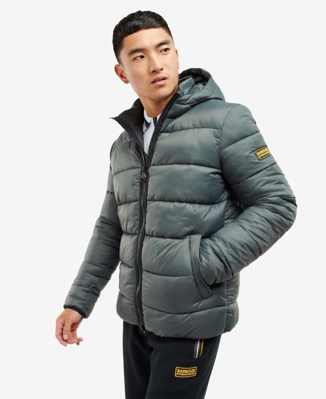 Barbour Clothing Men Charcoal Legacy Bobber Quilted Jacket 2BB2F170