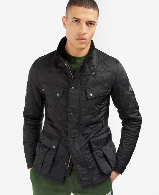 Barbour Clothing Men Charcoal Tourer Ariel Polar Quilted Jacket 2BB2F117