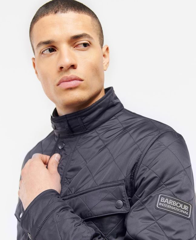 Barbour Clothing Men Charcoal Tourer Ariel Polar Quilted Jacket 2BB2F120