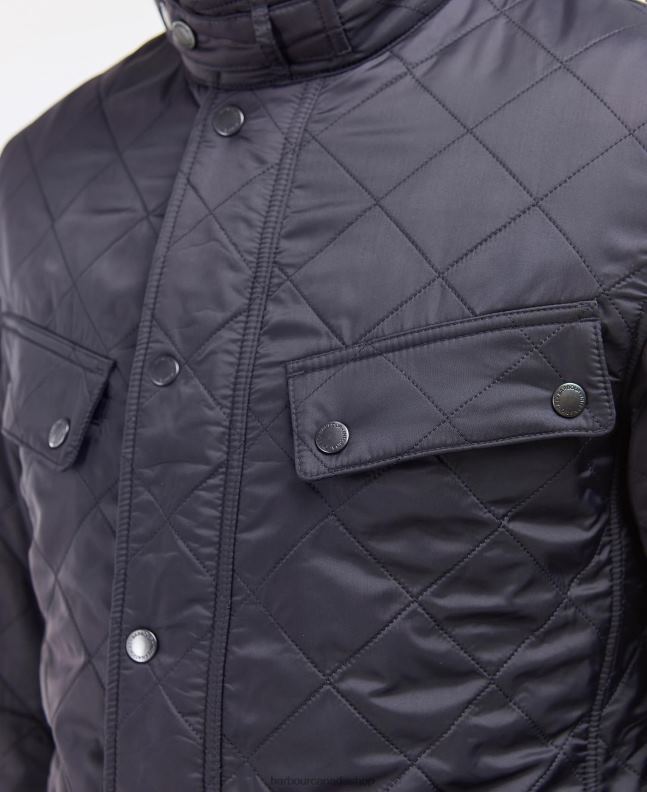 Barbour Clothing Men Charcoal Tourer Ariel Polar Quilted Jacket 2BB2F120