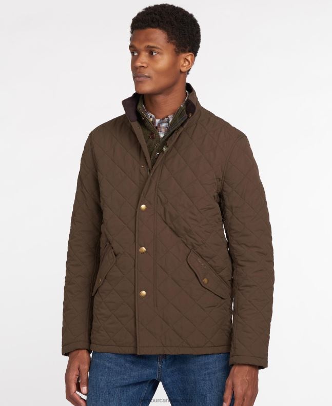 Barbour Clothing Men DarkSand Shoveler Quilted Jacket 2BB2F149