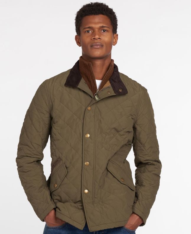 Barbour Clothing Men DarkSand Shoveler Quilted Jacket 2BB2F93