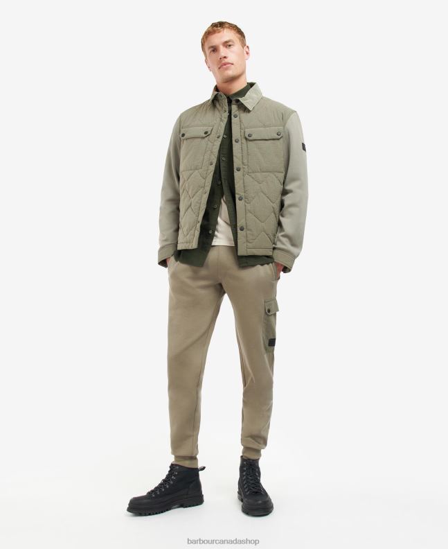 Barbour Clothing Men Dark Mushroom Bradley Quilted Shirt Jacket 2BB2F143