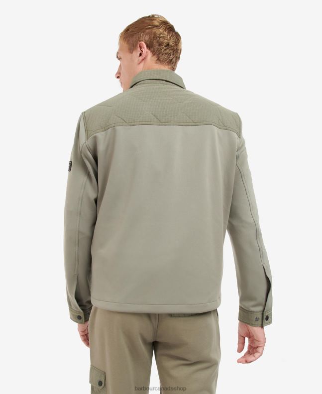 Barbour Clothing Men Dark Mushroom Bradley Quilted Shirt Jacket 2BB2F143