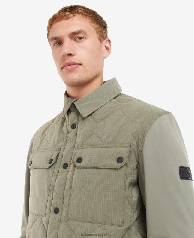 Barbour Clothing Men Dark Mushroom Bradley Quilted Shirt Jacket 2BB2F143