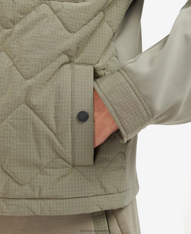 Barbour Clothing Men Dark Mushroom Bradley Quilted Shirt Jacket 2BB2F143