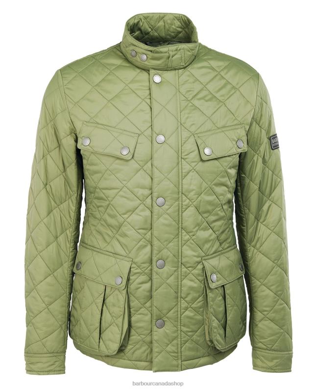 Barbour Clothing Men Light Moss Tourer Ariel Quilted Jacket 2BB2F109