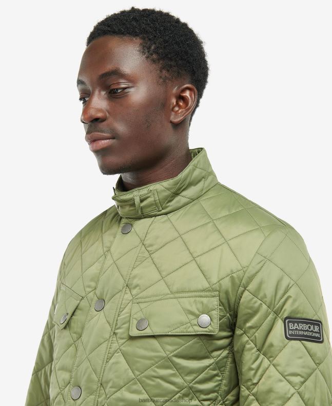 Barbour Clothing Men Light Moss Tourer Ariel Quilted Jacket 2BB2F109
