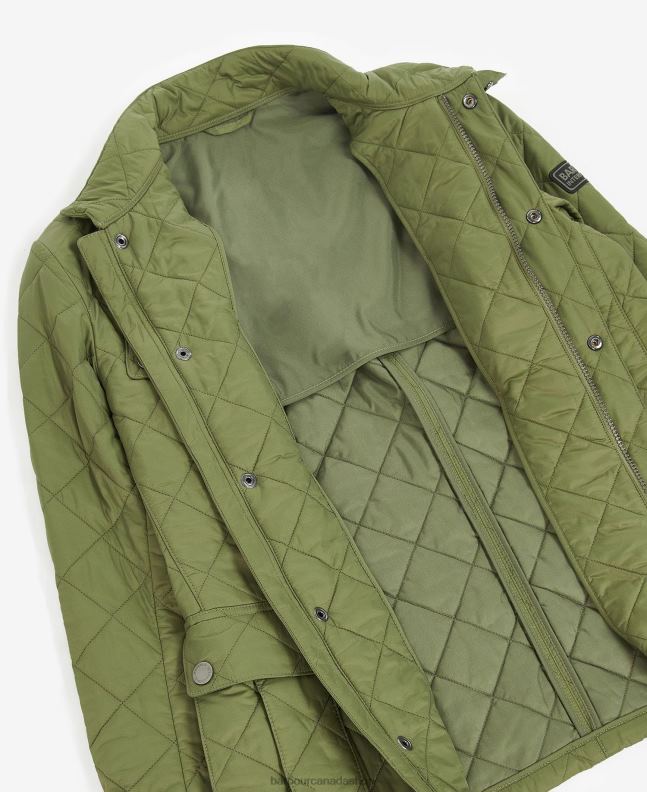 Barbour Clothing Men Light Moss Tourer Ariel Quilted Jacket 2BB2F109
