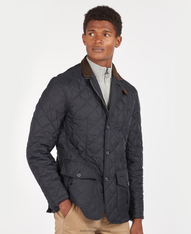 Barbour Clothing Men Navy Sander Quilted Jacket 2BB2F99