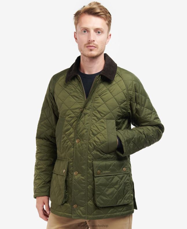 Barbour Clothing Men Olive Ashby Quilted Jacket 2BB2F97
