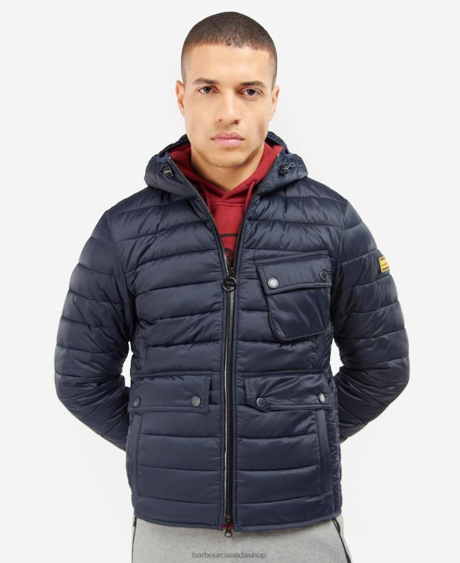 Barbour Clothing Men Sage Racer Ouston Hooded Quilted Jacket 2BB2F123
