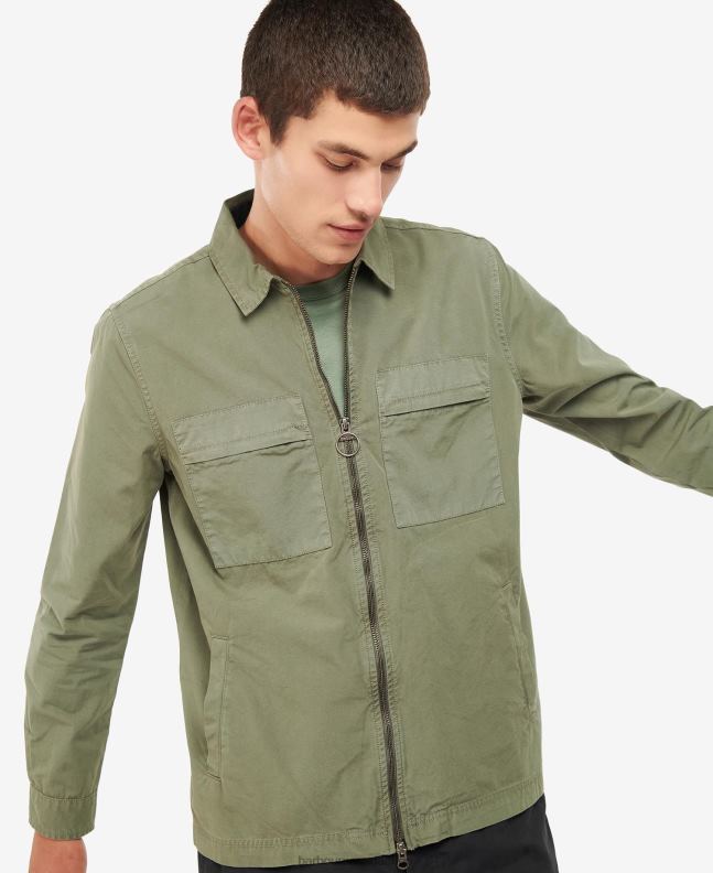 Barbour Clothing Men Agave Green Tollgate Overshirt 2BB2F293