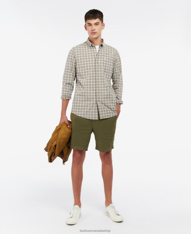 Barbour Clothing Men Amble Sand Tartan Lomond Tailored Shirt 2BB2F449