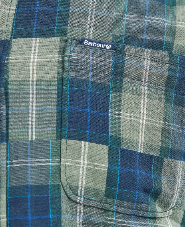 Barbour Clothing Men Amble Sand Tartan Patch Tailored Shirt 2BB2F459