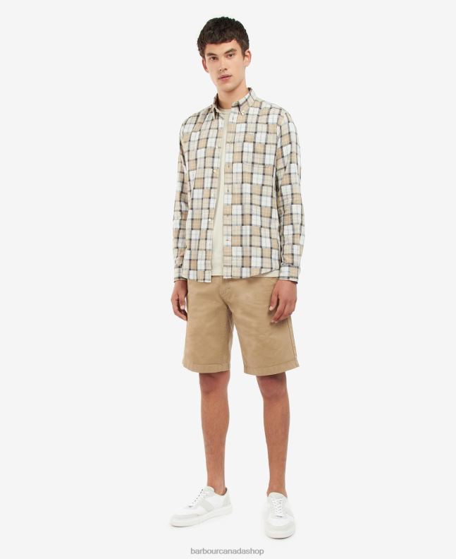 Barbour Clothing Men Amble Sand Tartan Patch Tailored Shirt 2BB2F480