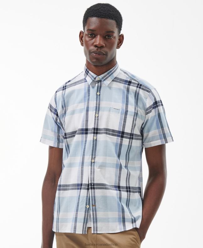 Barbour Clothing Men Blue Chalk Birdforth Summer Shirt 2BB2F385