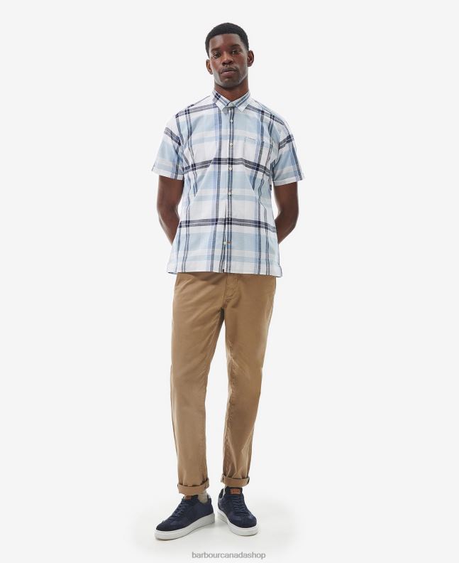 Barbour Clothing Men Blue Chalk Birdforth Summer Shirt 2BB2F385