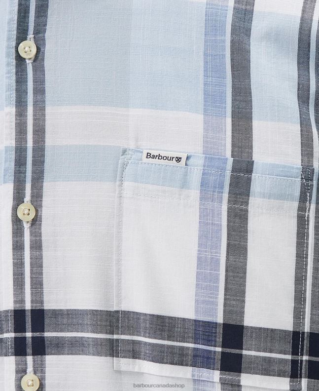 Barbour Clothing Men Blue Chalk Birdforth Summer Shirt 2BB2F385