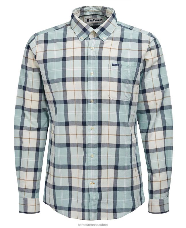 Barbour Clothing Men Blue Chalk Tartan Rawley Tailored Shirt 2BB2F323