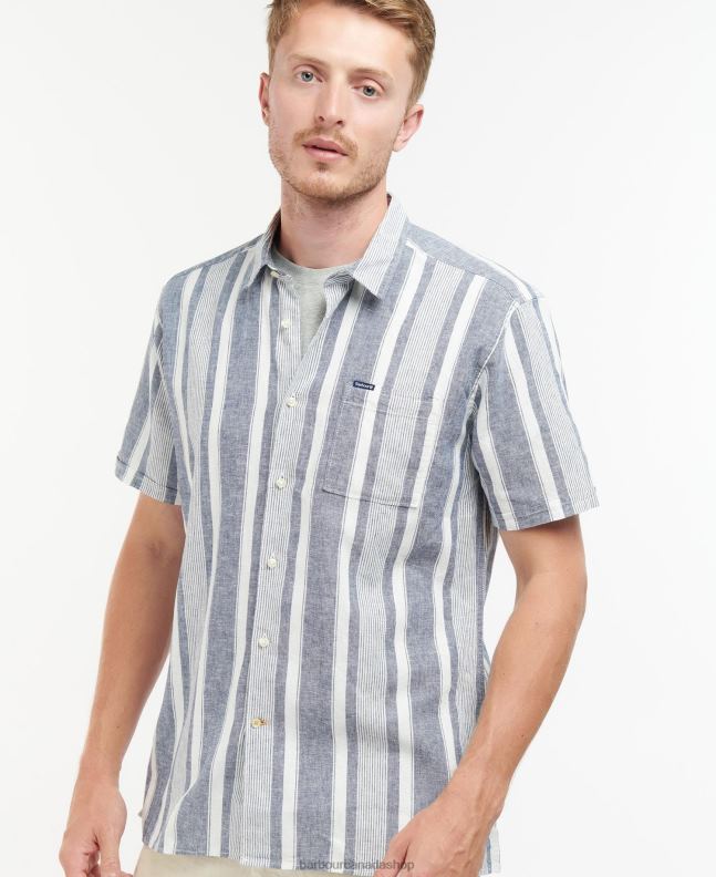 Barbour Clothing Men Classic Navy Thewles Regular Shirt 2BB2F511