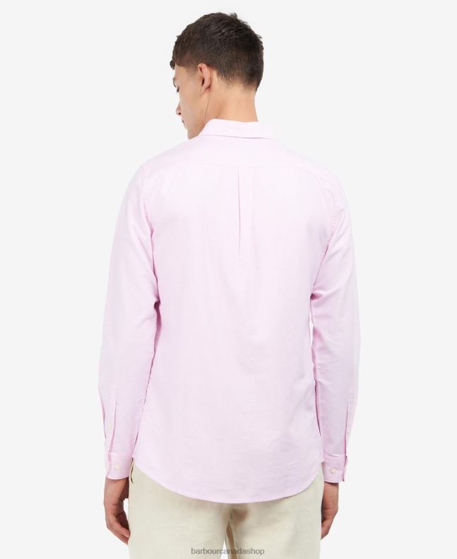 Barbour Clothing Men Classic Pink Oxford Tailored Shirt 2BB2F357